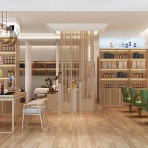 新中式美发店3D模型下载